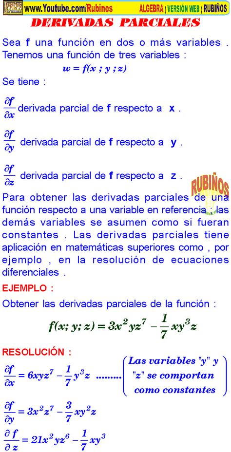 Parciales fcm/unr ( medicina ). DERIVADAS PARCIALES EJERCICIOS RESUELTOS PDF
