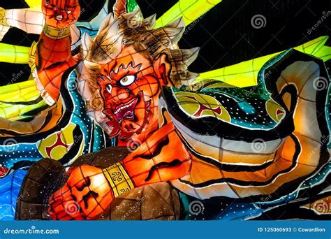 Lantern Floats For Nebuta Festival In Aomori Japan Editorial Stock