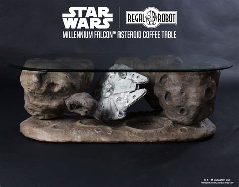 This vintage han solo star wars carbonite block box han solo doll collectible is not mint the plastic has come crush spots. Millennium Falcon™ Asteroid Coffee Table - Regal Robot