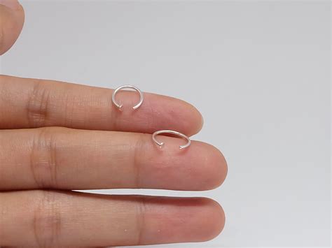 Sterling Silver Nose Ring Adjustable Body Jewelry Etsy
