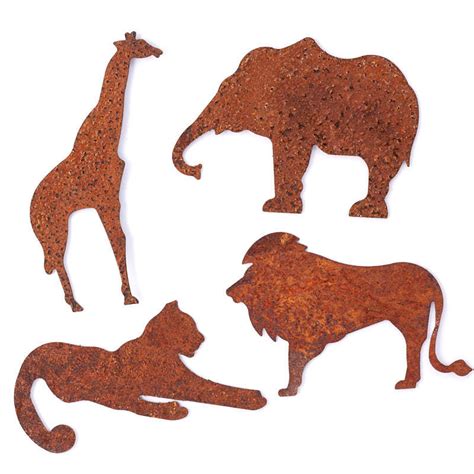 Rusty Tin Safari Animal Cutouts - Rusty Tin Cutouts ...