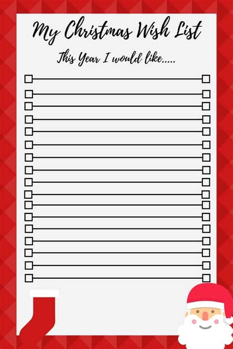 To download our free printable files, just look for the lock box on every printable download page. Remarkable printable secret santa wish list | Bennett Website