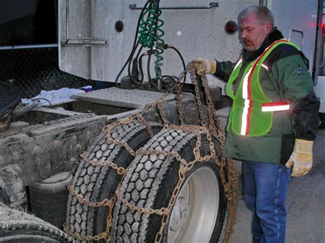 Let It Snow And Chain Up Tires In Bc Drivers Education Truck News