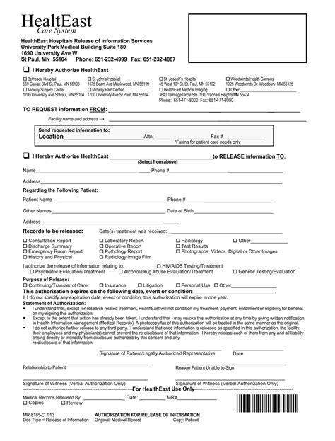 Free Hospital Discharge Form Template Printable Templates