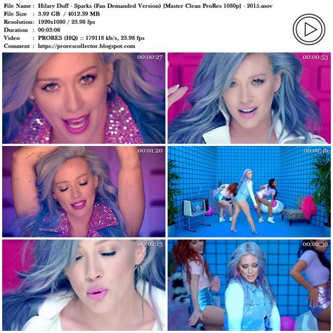 prores collector music video avc dv label master mpeg prores and reel hilary duff