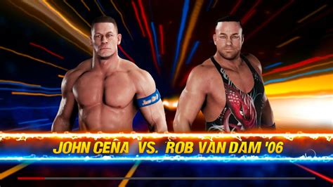 John Cena VS Rob Vam Dam WWE 2K18 Gameplay YouTube