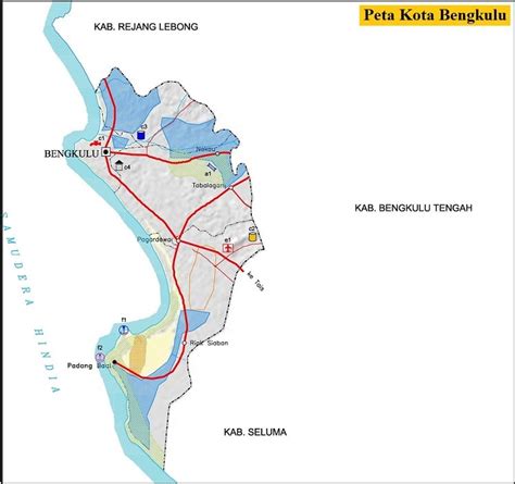 Peta Kota Bengkulu Hd Terbaru Lengkap Dan Keterangannya