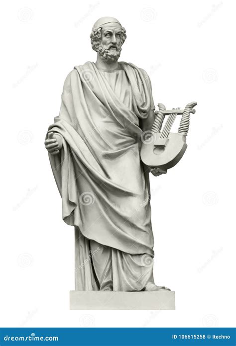 Statue Of The Ancient Greek Poet Homer Stock Photo Image Of Monument