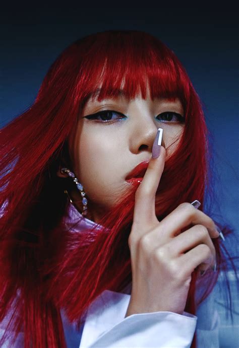 Lisa Blackpink Red Hair Poster Etsy