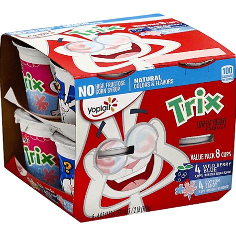 Yoplait Trix Yogurt 8 Pack Cotton Candy Yogurt Foodtown