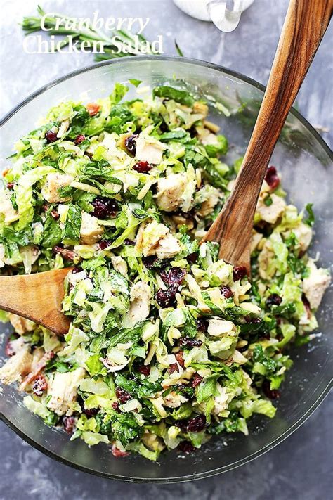 The crunchy apples, cranberries, and nuts make it extra special and offer great texture, and the lemon, mayonnaise, and dash of curry powder create a creamy consistency with a bit of zing. Cranberry Chicken Salad with Light Dijon Parmesan Dressing ...