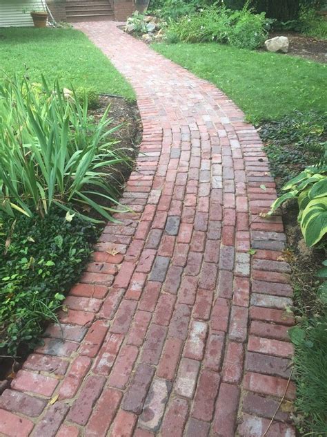 Brick Walkway From Reclaimed Bricks Walkway Landscaping Brick