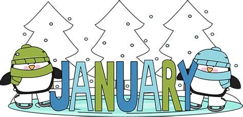 January Birthday Clipart Month Of January Clipart 1000x483 Png