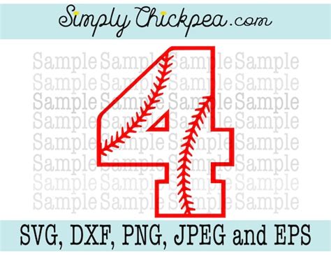 Svg Dxf Cutting File Eps Jpeg Baseball Varsity Number Etsy