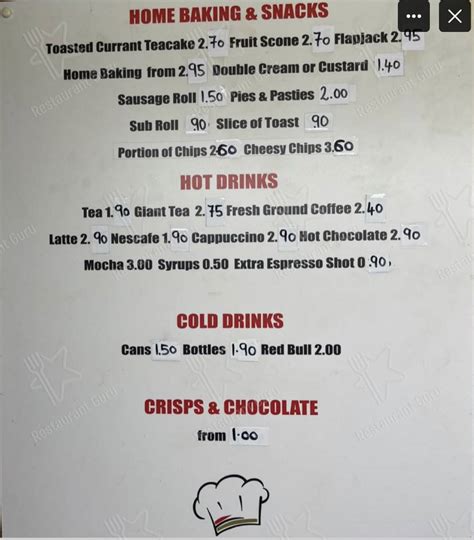 Menu At Tim S Cafe And Take Away At Thorp Arch Boston Spa