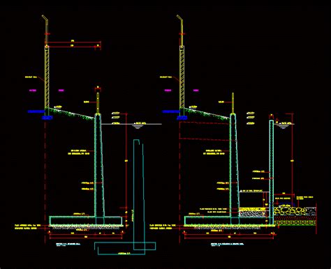 Retaining Wall Details DWG Detail for AutoCAD • Designs CAD