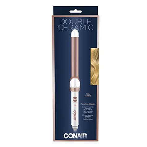 Conair Double Ceramic Curling Wand 1 Inch Curling Wand White Rose