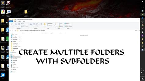 Create Multiple Folders With Sub Folders In Windows 10 Youtube