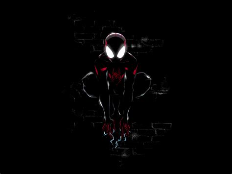 Miles Morales Wallpaper 4k Spider Man Dark