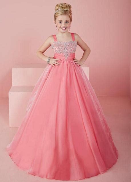 Pretty Pink Beading Ball Gown Flower Girl Dresses 2017