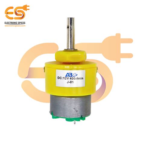 Buy 12v 400 Rpm Heavy Duty Geared Dc Motor Yellow