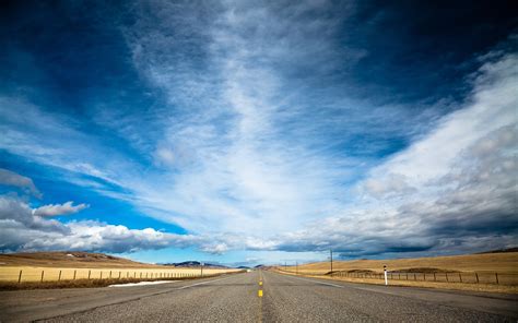 Wallpaper Id 1042071 Nature Clouds Roads Blue Highway Skyscapes