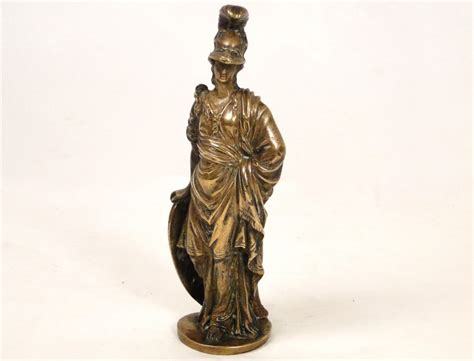 Gilt Bronze Statue Sculpture Representing Minerva Or Athena Xix
