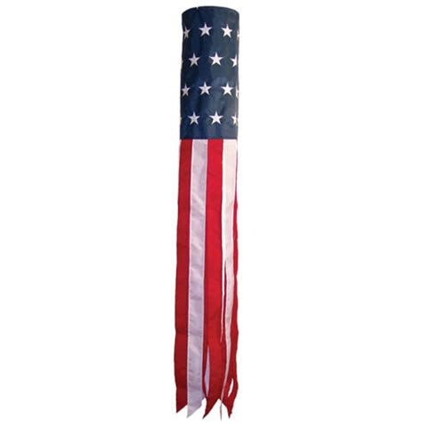 60 Embroidered Stars And Stripes Windsock Kligs Kites