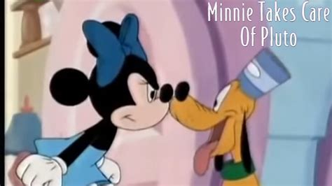 Minnie Takes Care Of Pluto 2000 Disney Minnie Mouse And Pluto Cartoon