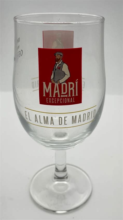 Personalised Madri Lager 1 Pint Glass Chalice 20oz Nucleated Engraved T Box Ebay