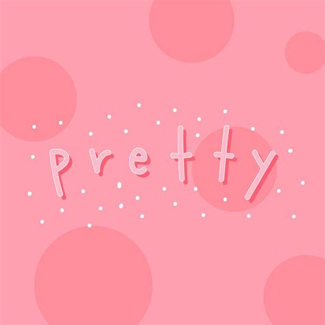 Pink Pretty Word On A Pink Background Vector Premium Image By
