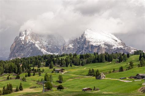 Alpe Di Siusi Seiser Alm Dolomites Alps Stock Image Image Of