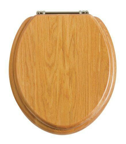 Heritage Oak Toilet Seat with Chrome Hinges, FOA101, TSOAK101 - Buy at