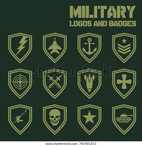 Military Logos Special Forces Set Army Stock Vector Royalty Free