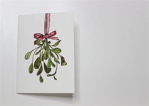 Paint With Me Mistletoe Watercolour Christmas Card Tutorial Wonder