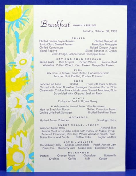 32 Breakfast Menu Templates Free Sample Example Format Download