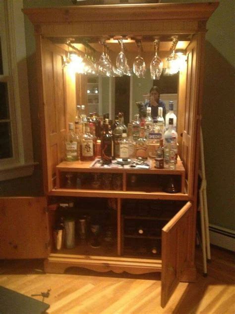 But what if you don't wanna have to look up to watch tv? TV armour idea | Home bar cabinet, Bar furniture, Bar cabinet