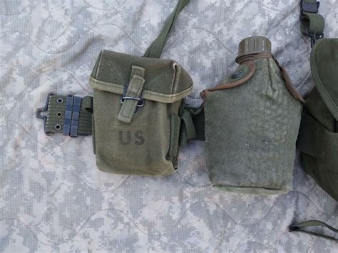 Us Army Vietnam War M1956 Web Gear Set Canteen Ammo Pouch Butt Pack Sz Large Ebay