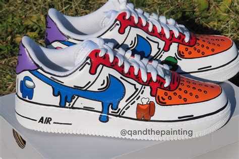 Nike Air Force 1 Custom Among Us Design Any Size Made To Etsy