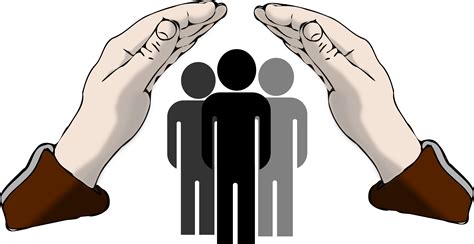 Clipart - protecting hands