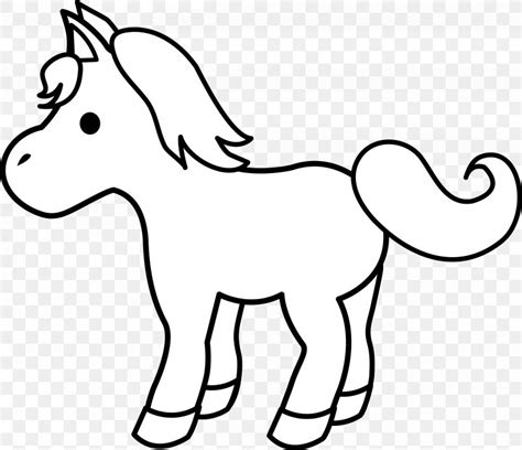Horse Pony Foal Black And White Clip Art Png 5065x4368px