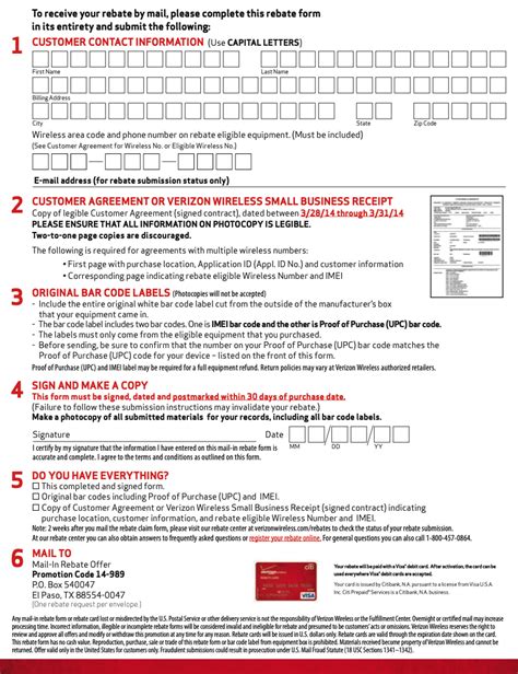 Rebate For Verizon