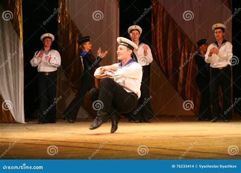 Acrobatic Old Traditional National Russian Sailor Dance Yablochko Editorial Stock Image Image