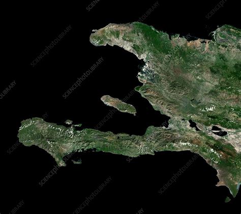 Haiti Caribbean Satellite Image Stock Image C0042247 Science