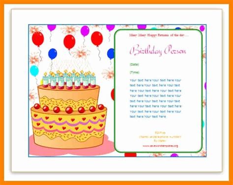Free Birthday Card Templates For Microsoft Word Free Word Template