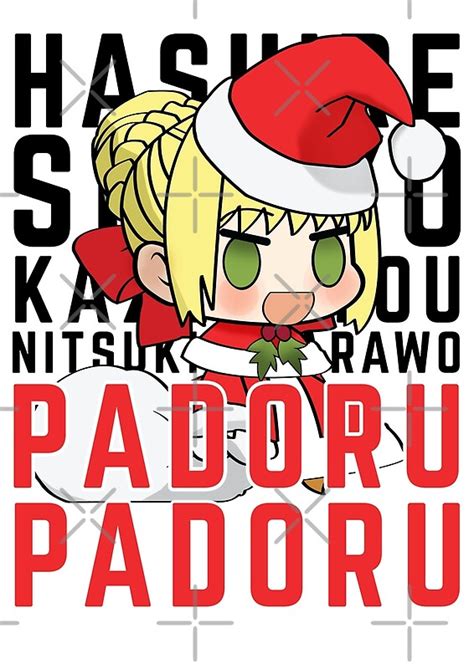 Saber Nero Christmas Padoru Padoru By Kinzdarell Redbubble