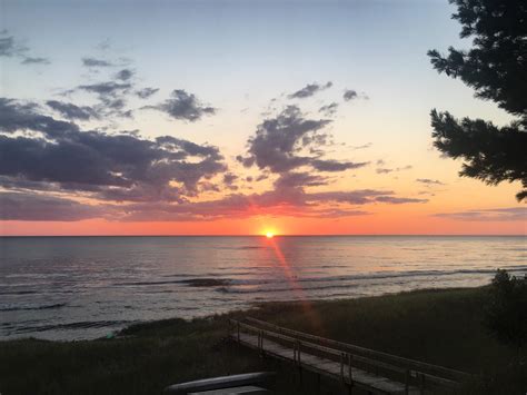 Sunset Over Lake Michigan Grand Haven Michigan Usa Oc 3754 ×