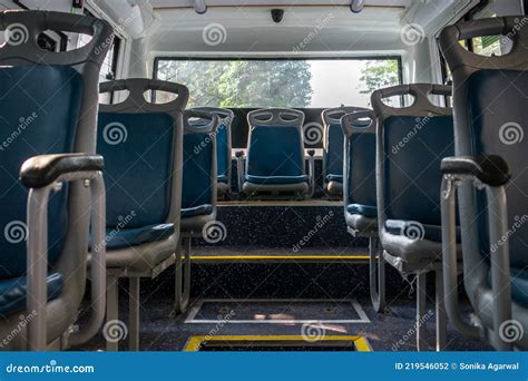 Backseat And Interior Of The Iconic Mumbai Best Bus Stock Photo