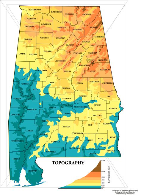 Topographic Map Alabama Zip Code Map