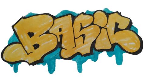 Easy Speed Art Graffiti Sketch 16 Basic Youtube